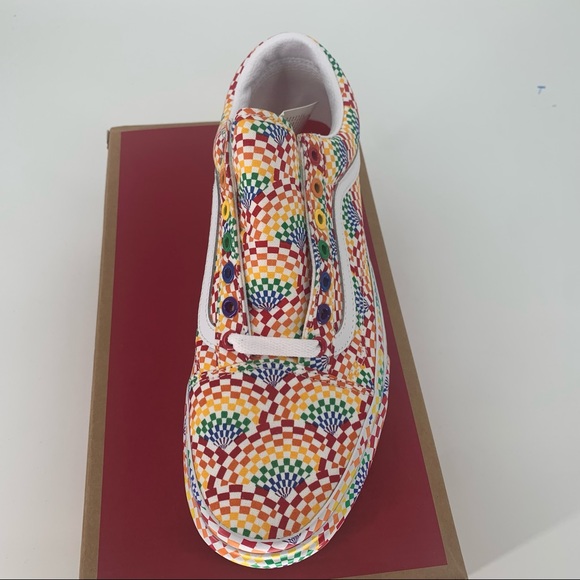 NIB Vans Old Skool Pride Platform Shoes Rainbow - Picture 3 of 6